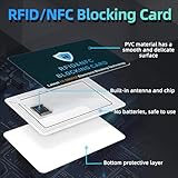 4 Pack RFID Blocking Card, Credit Card Protection Blocking Card, Anti-Theft NFC Blocker Contactless, Ultra Thin Credit Card Protector, Slim NFC Blocker for Wallets,Card Blocker for Contactless Cards - Image 4