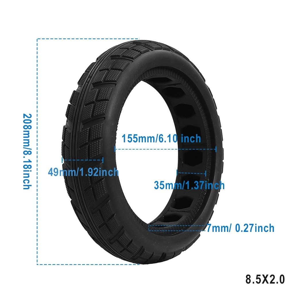 Pneus pour Trottinette électrique,Pneu adapté pour Trottinette électrique(Noir)