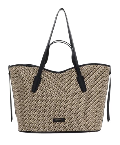 Sac à main Coccinelle en paille et cuir, le cabas femme spacieux