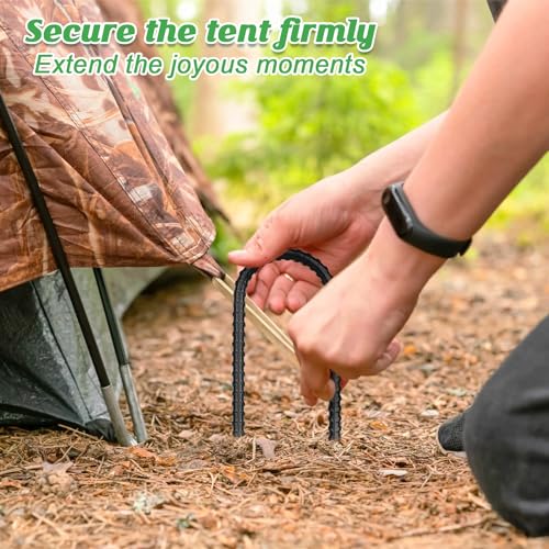 Image of Gtongoko Trampoline Stakes Heavy Duty, 12 /16 Inch U-Shaped Ground Anchors, 8mm Galvanized Steel Rebar Wind Stakes for Trampoline Safety, Anti-Rust Outdoor Stakes for Trampoline, Tent, Swing Set