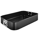 mobzio Lasagna Pan Deep, Baking Pan for Oven, 16x12x3 Inch Baking Dishes for Oven, Roasting Pan Brownie Pan with Handles, Rectangle Cake Pans Sets for Baking, Deep Baking Pan, Nonstick Bakeware Set