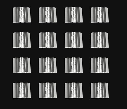 Loigohon アクリルヒンジ 16個 30x33mm 透明 ? 折りたたみ式プラスチック蝶番 キャビネット引き出し用 接着剤で取り付け可能