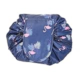 Magic Cosmetic Pouch Bag,Toiletry Bag,Drawstring Cosmetic Bags for Women,Large Capacity Lazy Makeup Bag Kit Organizer,Waterproof and Easy to Storage