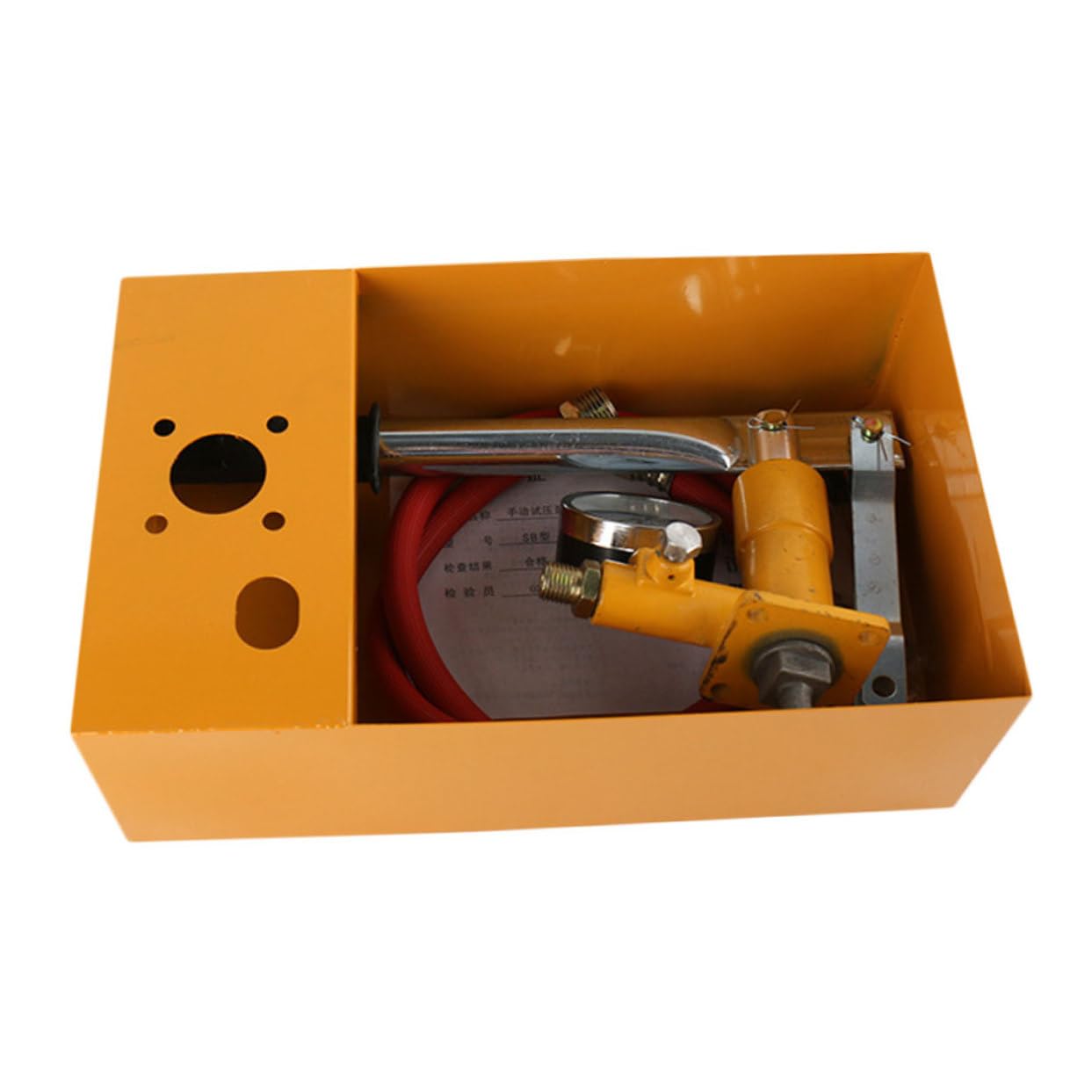 Zerodeko Bomba de Prueba de Presión Manual para Tuberías y Válvulas, Aleación de Aluminio, Control Estable de Presión, Portátil Manómetro, Peso 40 Kg Color Aleatorio