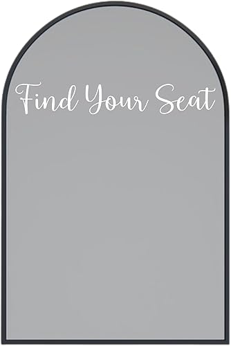 Calcomanía de tabla de asientos de boda, decoración de letrero de boda, calcomanías de boda DIY, calcomanía de espejo para tabla de asientos, vinilo