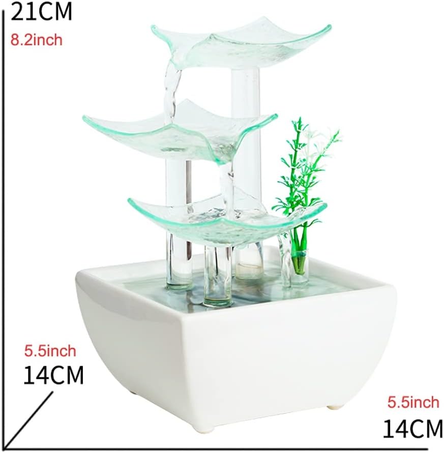 噴水 卓上噴水 おしゃれ 室内噴水 卓上水の噴水3段階の滝屋内飾り工芸品、瞑想の装飾ギフト/プレゼント、オフィス インテリア 噴水 卓上