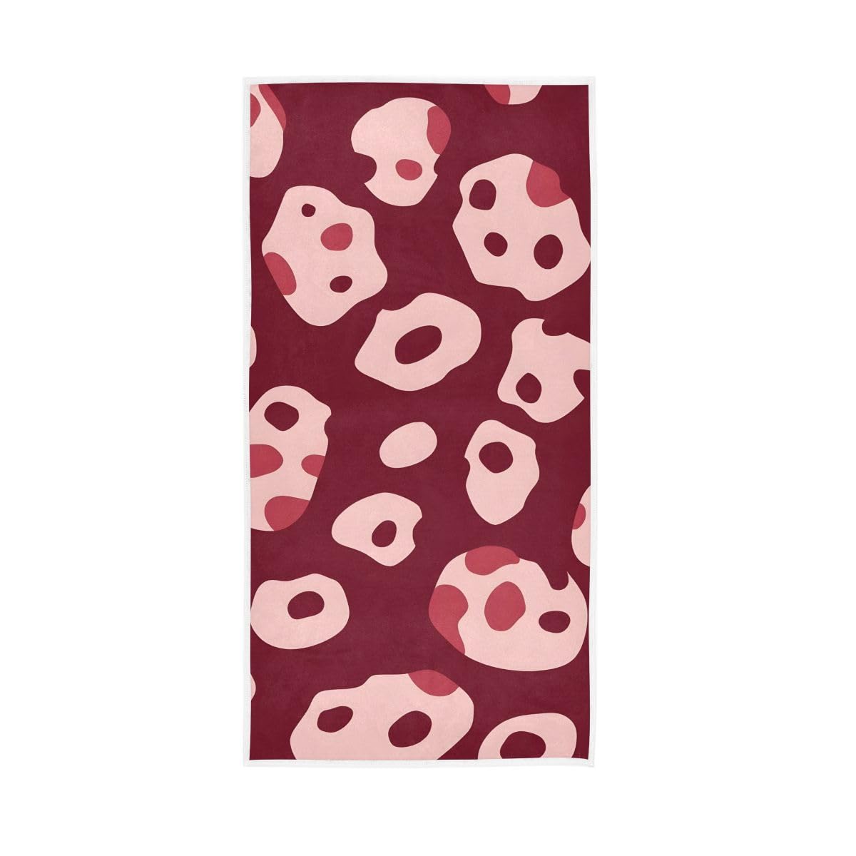 LSRCPD Leopard Red Print Bath Hand Towels for Bathroom, Hand Towels for Bathroom, Shower, Hotel, Spa 15 x 30 Inches
