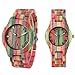 YYMM Paar Holzwatch, Quarzbewegung, Frauen Männer Casual einzigartiger Bambus-Bunte Uhr, Riemen Lightweight Personifizieren, für jedes Paar Liebhaber