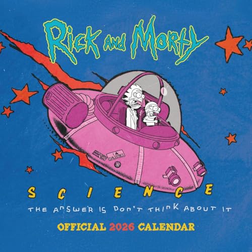 2026 CALENDAR RICK AND MORTY MONTH TO VIEW SQUARE WALL CALENDAR OFFICIAL PRODUCT