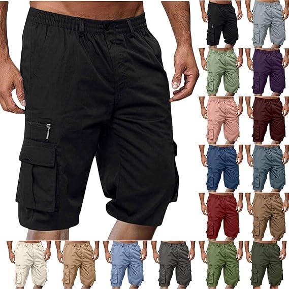 Men's Below The Knee Cargo Shorts with Pockets