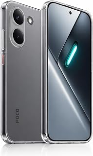 Casotec Crystal Clear Case Compatible with Poco X8 Pro 5G | Raised Bumps for Camera & Screen Protection | Clear Soft Silic... Price In India