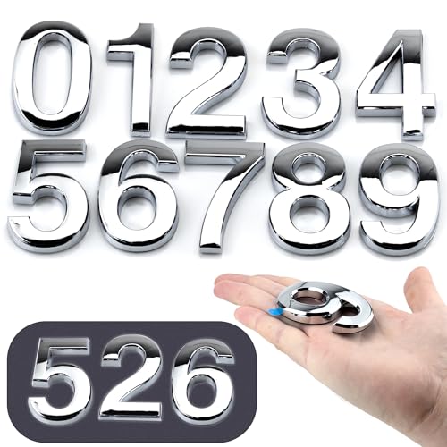 Numéros de boîte aux lettres 3D de 7,9 cm au design épuré pour signalétique d'hôtel de standing