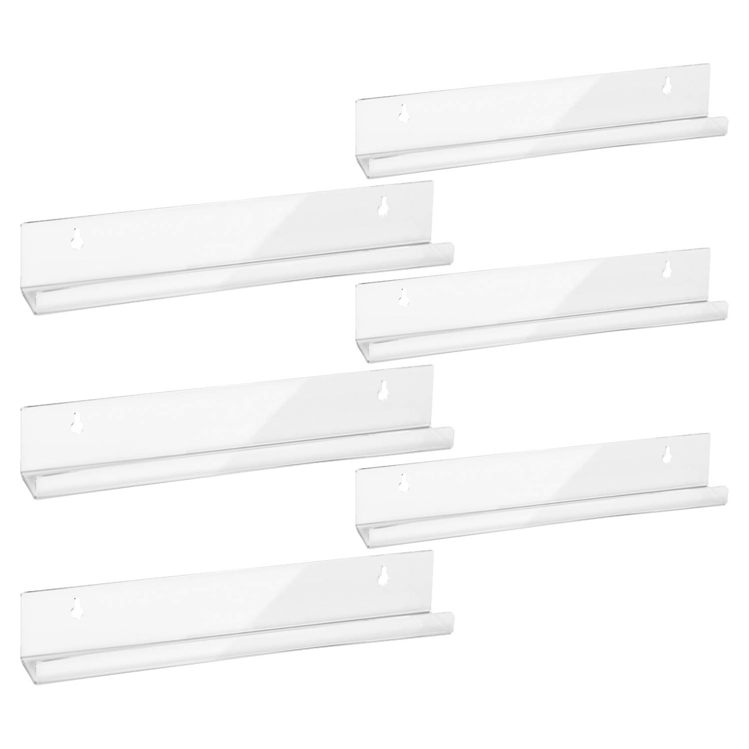 Buy SUNEE Vinyl Records Shelf Wall Mount, 6 Pack 12 Inch Clear Acrylic