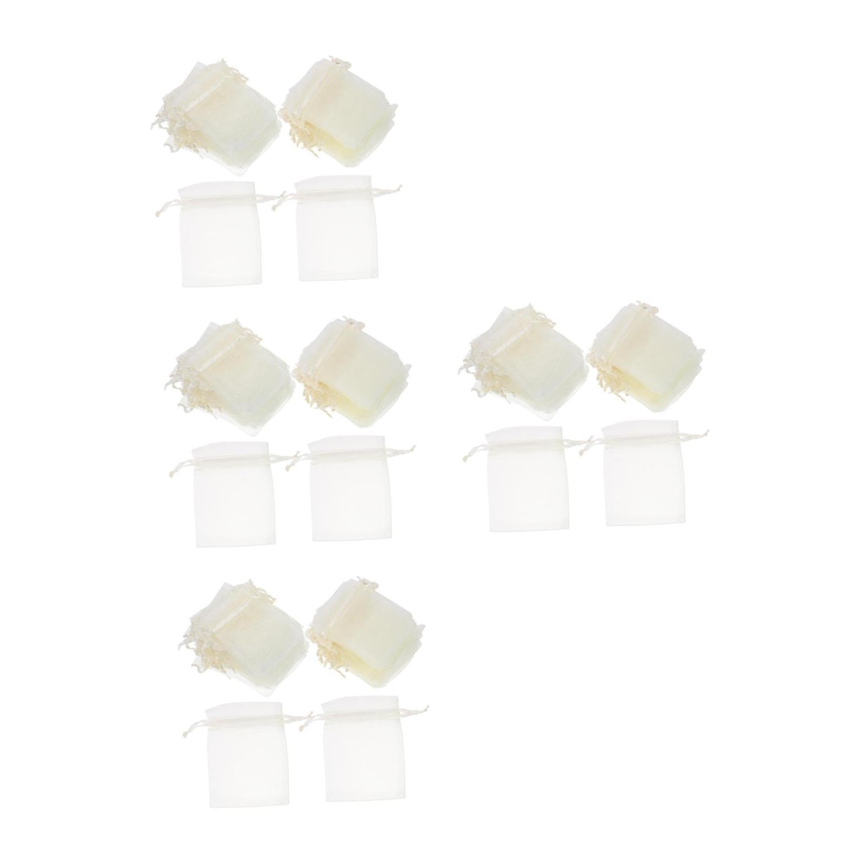 SEWOART 400stücke Organza Schmuckbeutel Mit Kordelzug Elegante Geschenktüten Für Hochzeiten Partys Geburtstage Und Festlichkeiten Milchweiß