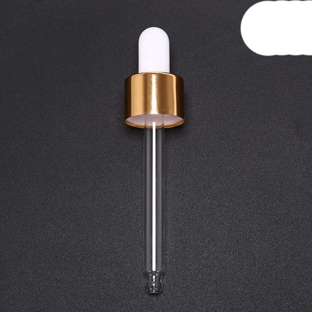 10 x 5ml 10ml 15ml 30ml 50ml 100ml Frost Glass Dropper Bottle Empty Cosmetic Packaging Container Vials Essential Oil Bottles-5ml,gold with white