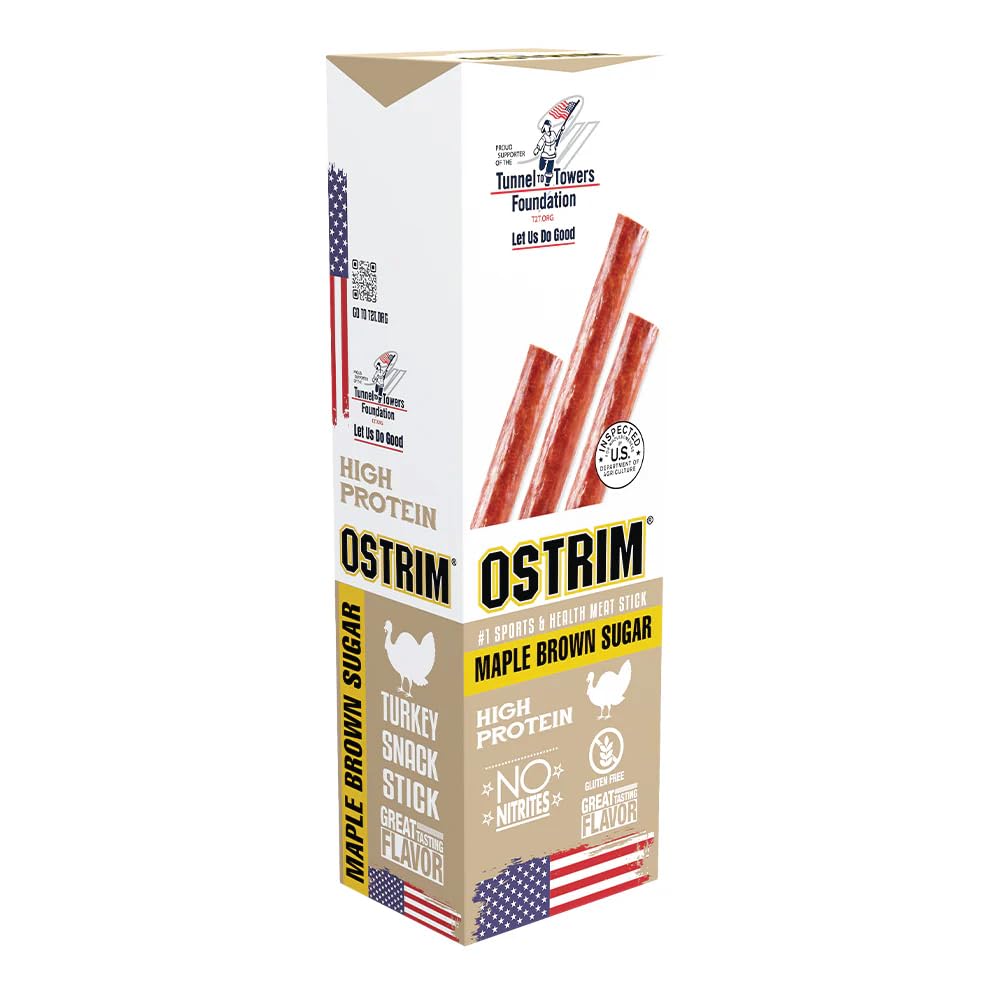 Ostrim Turkey Jerky Snack Sticks-Maple Brown Sugar, 1.5 oz (Pack of 10)