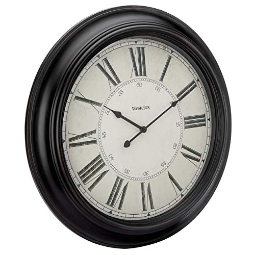 Image of Westclox 32213VBK 24 inch Traditional Wall Clock Battery-Operated Clock for Living Room, Bedroom, Office | Ideal Housewarming Gift