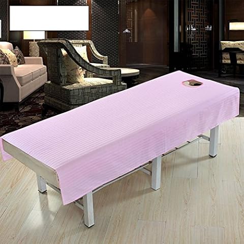 Zehui Sheet with Face Hole Pure Color Cotton Waterproof Fashion Beauty Salon Body Spa Massage Table Cloth Bed Cover Pink Cover