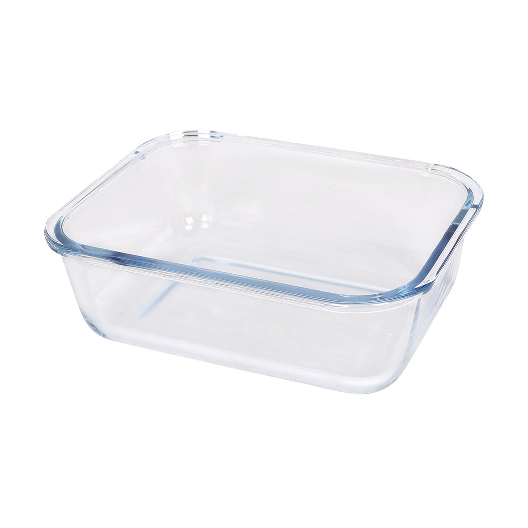 Argon Tableware Rectangular Glass Cake Dish - 20cm x 15cm - 1x Medium Deep Pie Brownie Cheesecake Bread Sponge Oven Baking Tin Tray Pan | Microwave Safe, Freezer Safe