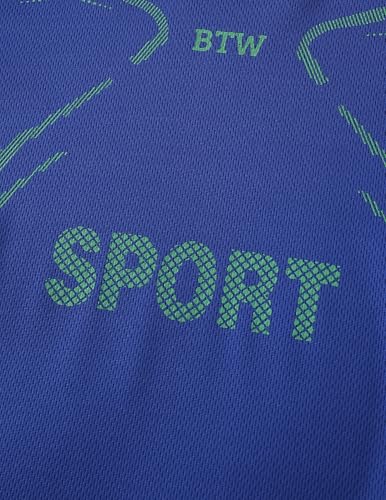 Image of Boys Clothes Short Set 6 Piece Outfit Athletic T-Shirt and Quick Dry Shorts Kids Summer Clothing Set Size 3-14