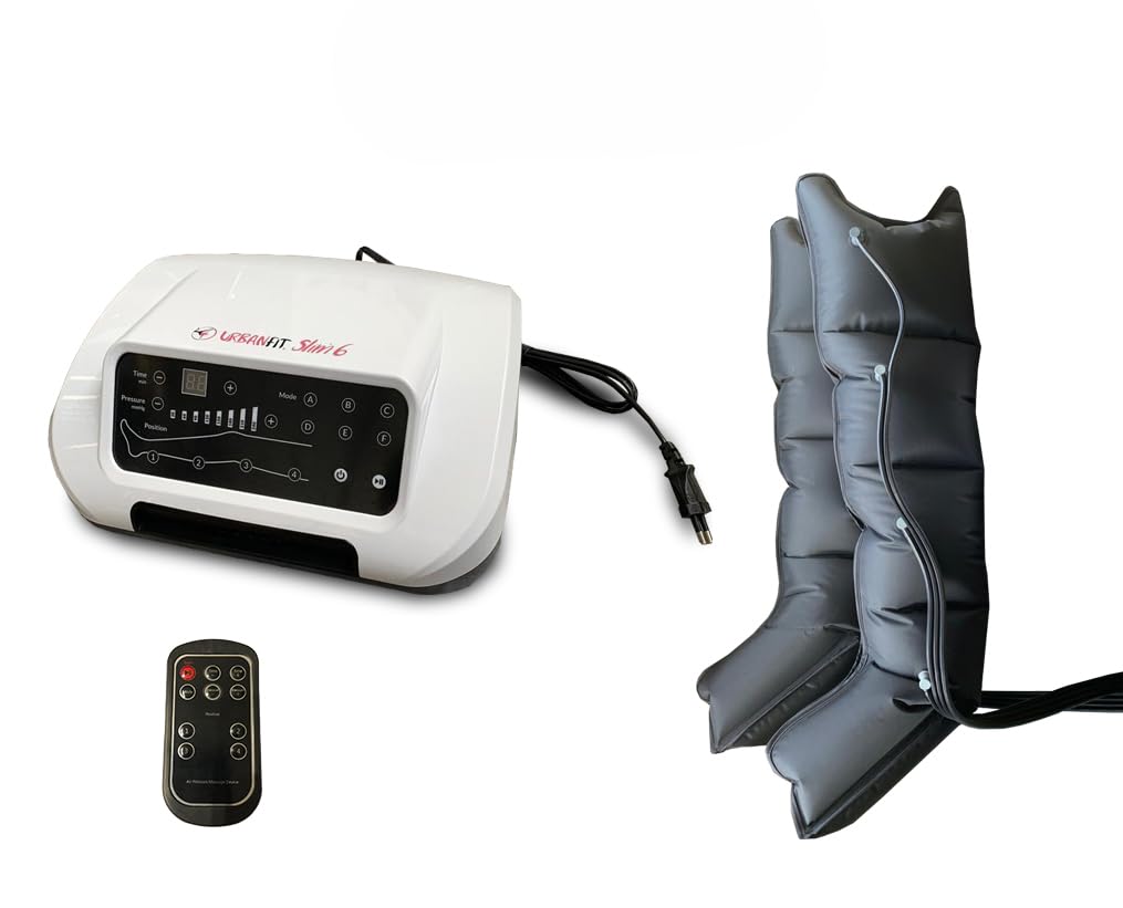 Generico Pressoterapia Professionale Digitale Slim 6 Urban Fit, 6 programmi, pressomassaggio Linfodrenante snellente, tonificante, cellulite. Con 2 gambali e telecomando