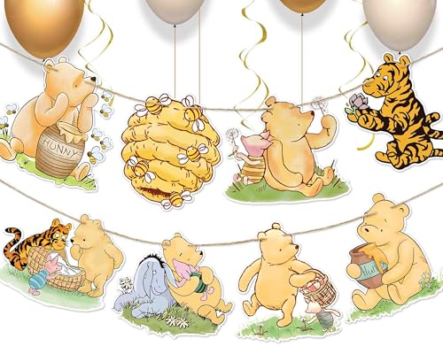 Winnie Cutout First Birthday Vintage Baby Shower String Banner Decorations