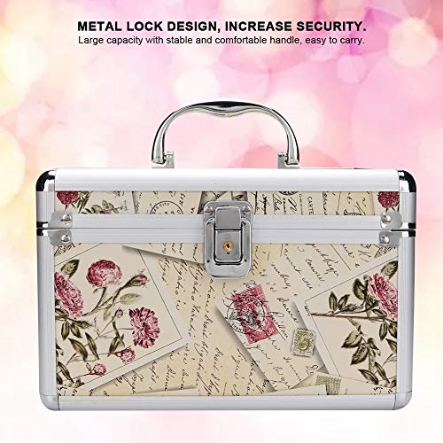 Jarchii [Presente de Natal] Linda caixa de maquiagem à prova de umidade de alta capacidade, caixa de