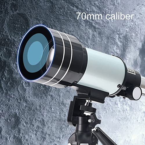 QHYTL Teleskop Astronomic Professional, 300 x 70 mm Objektiv-Zoom-Monokular-Teleskop für Weltraum-Mond-Nebel-Outdoor… – Bild 3