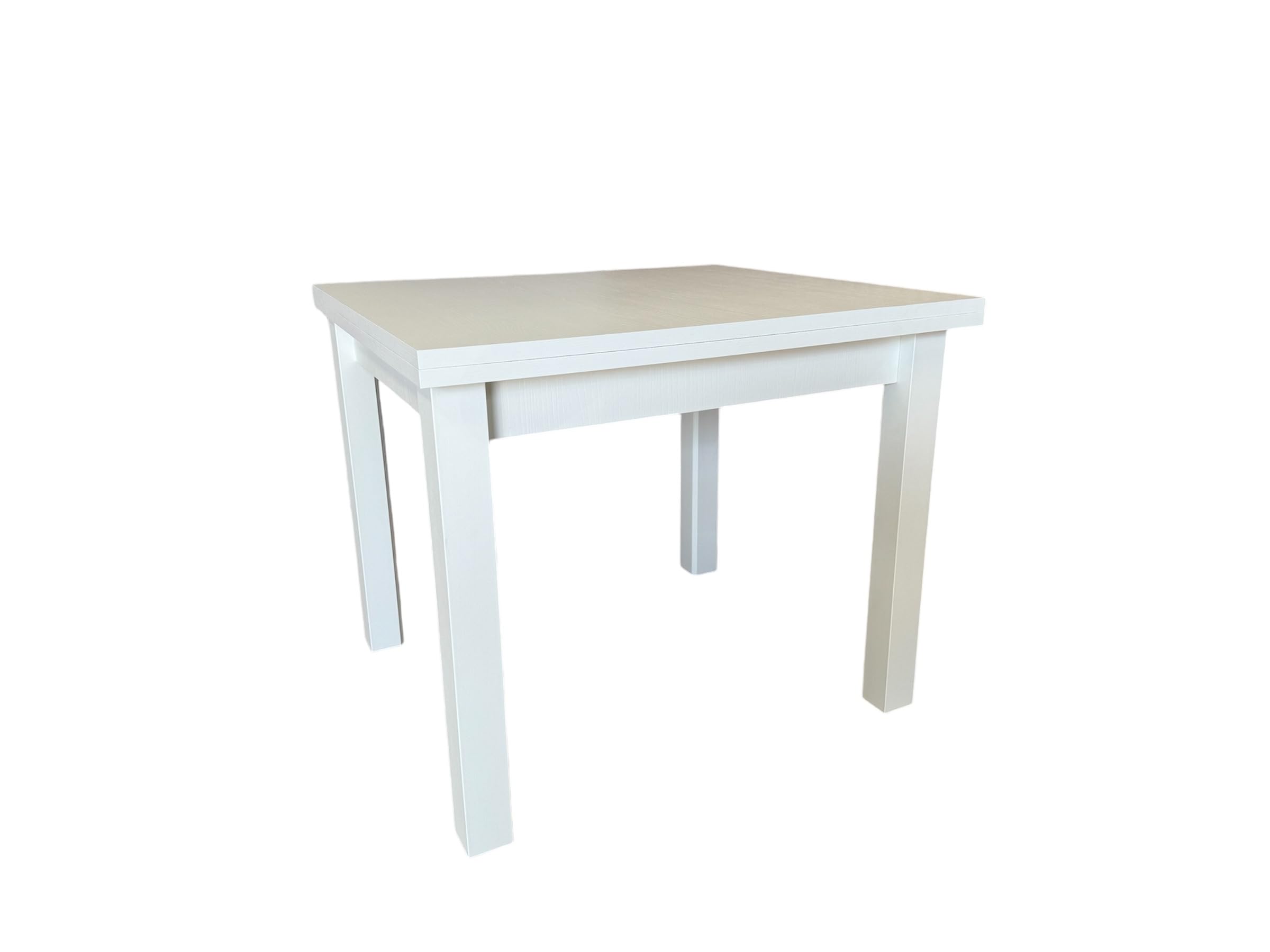 Mesa Libro Blanca Extensible, salón Comedor o Cocina de 90 x 80 Extensible 160 cm