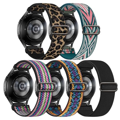 Image of Acextro 5 Pack Stretchy Bands Compatible with Galaxy Watch Women Men