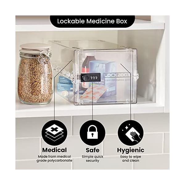 Lockabox One™ Medi Blue & Crystal Bundle Lockable Medicine Boxes Home