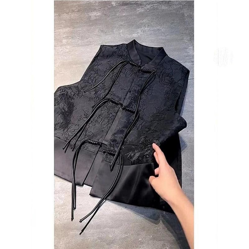 Chaleco sin mangas mujer estilo nacional chino primavera otoño 2