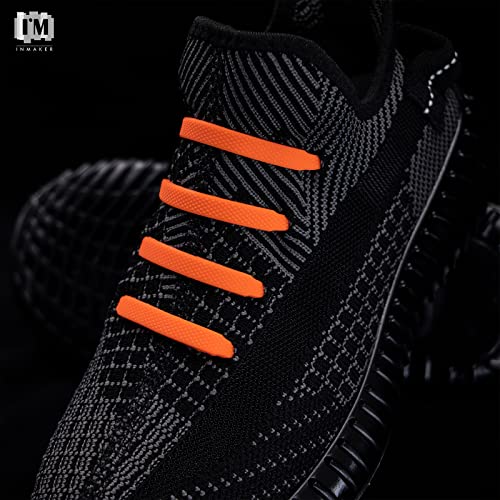 Image of INMAKER No Tie Shoelaces for Adults and Kids, Elastic Laces for Sneakers | Rubber Silicone Tieless Laces, Stretchy Shoelaces