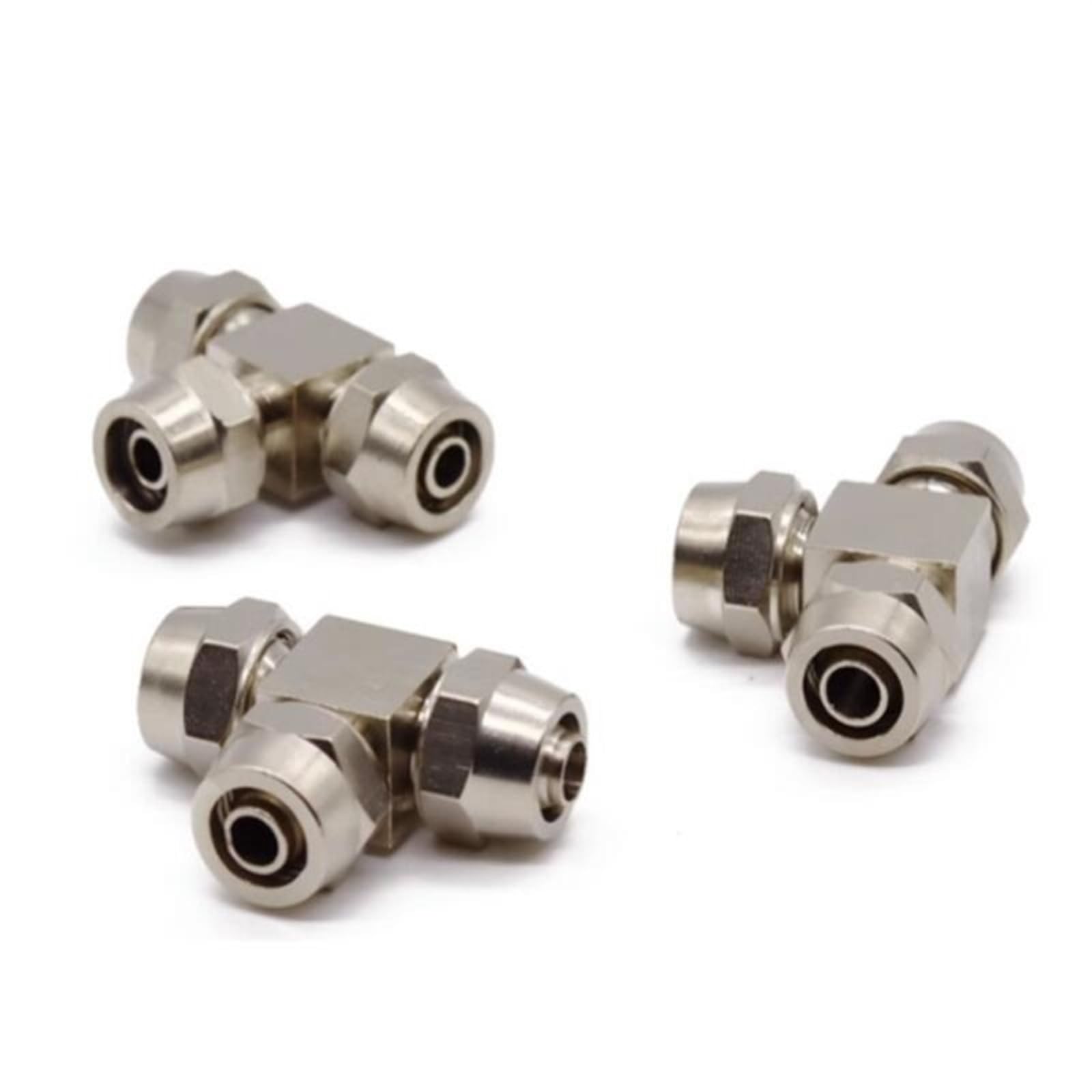 Raccordo rapido pneumatico in metallo PV PE PU OD 4 6 8 10 12 14 16 MM Connettore rapido aria for tubo flessibile Giunto rapido 10 pezzi(K-PV4)