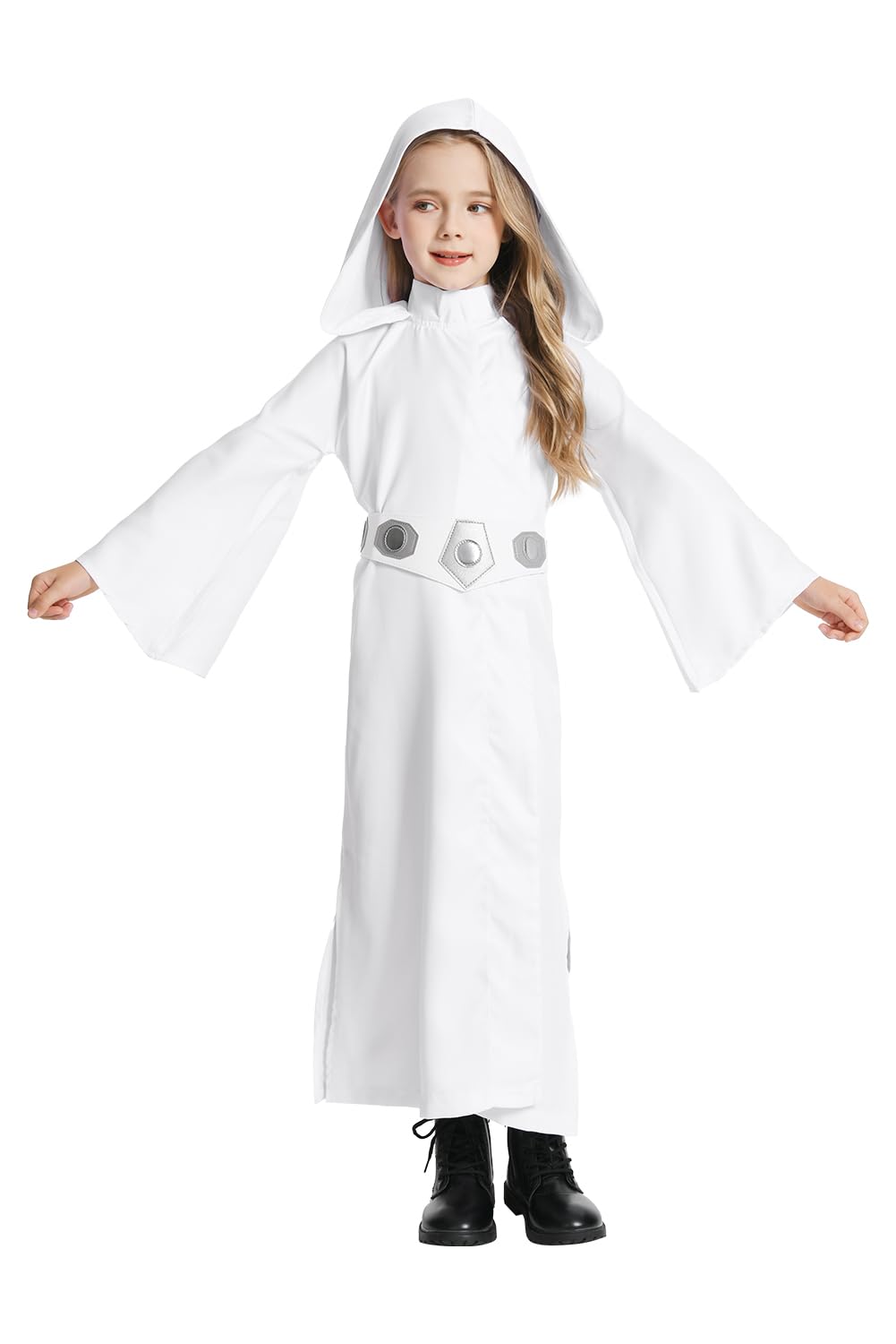 Kids Girls Princess Costume Halloween Deluxe Cosplay Dress with Belt