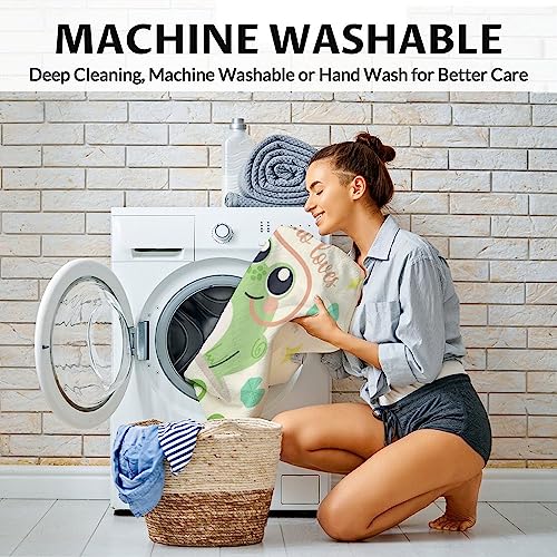 Personalized Frog Blanket Gifts with Name - 60x80 Inches Cute Throw for Girls - Green Soft Fuzzy Blankets for Bed, Couch & Living Room