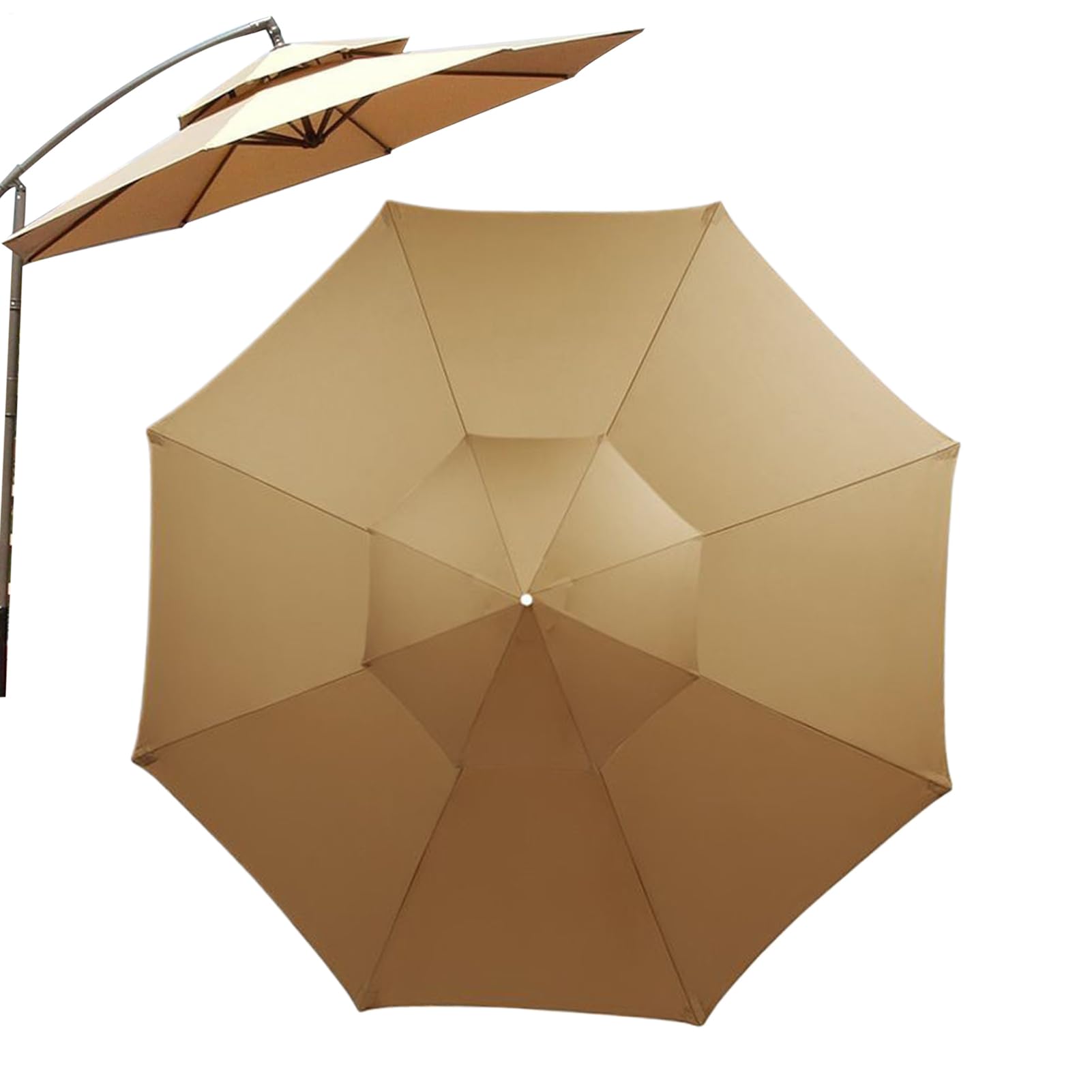 Zapasowy baldachim parasola, parasol zewnętrzny, wytrzymały odporny na promieniowanie UV, łatwy montaż na werandę, taras, balkon, basen, stół, piknik, patio, ogród, 2,7 m