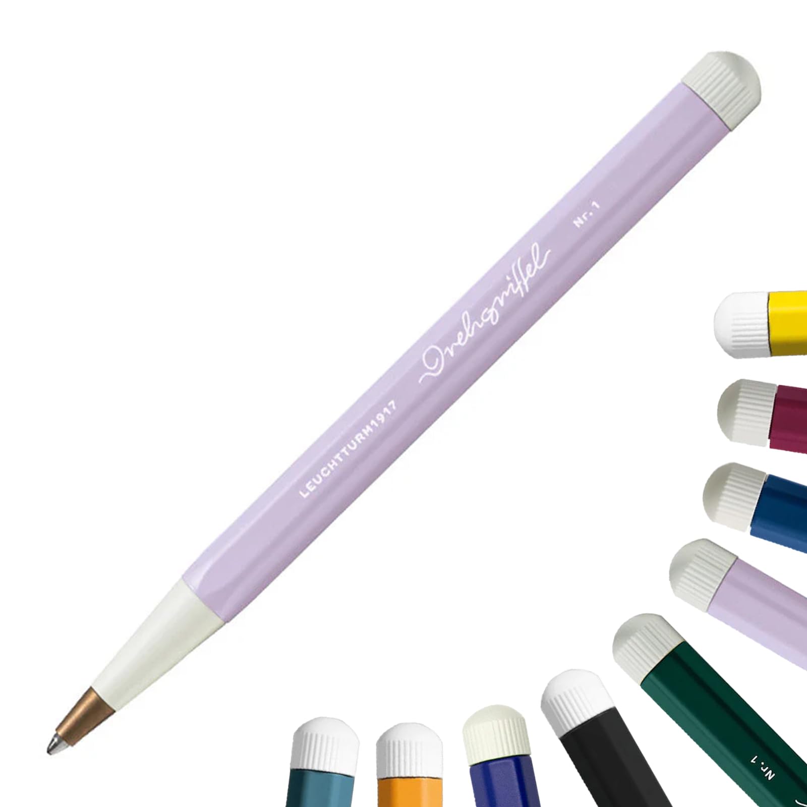 Drehgriffel Writing Pen (Lilac) - Ballpoint Pen with Royal Blue Ink Included