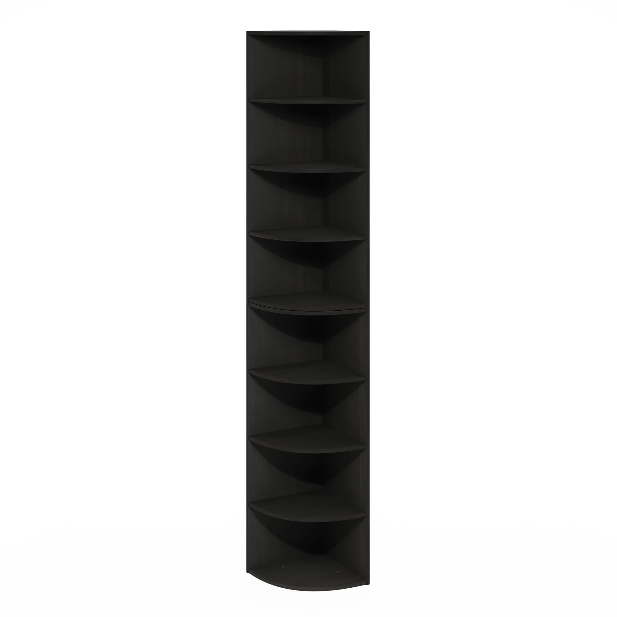 Furinno ECON Estantería Esquinera De 8 Niveles para Libros, Ideal para Organizar Y Almacenar En Sala De Estar Y Oficina En Casa