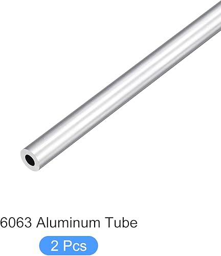Miniatura 65 de METALLIXITY Tubo de aluminio 6063 (0.394 in de diámetro x 0.276 in de diámetro interior x 11.811 in de largo), 2 piezas, tubo redondo de aluminio