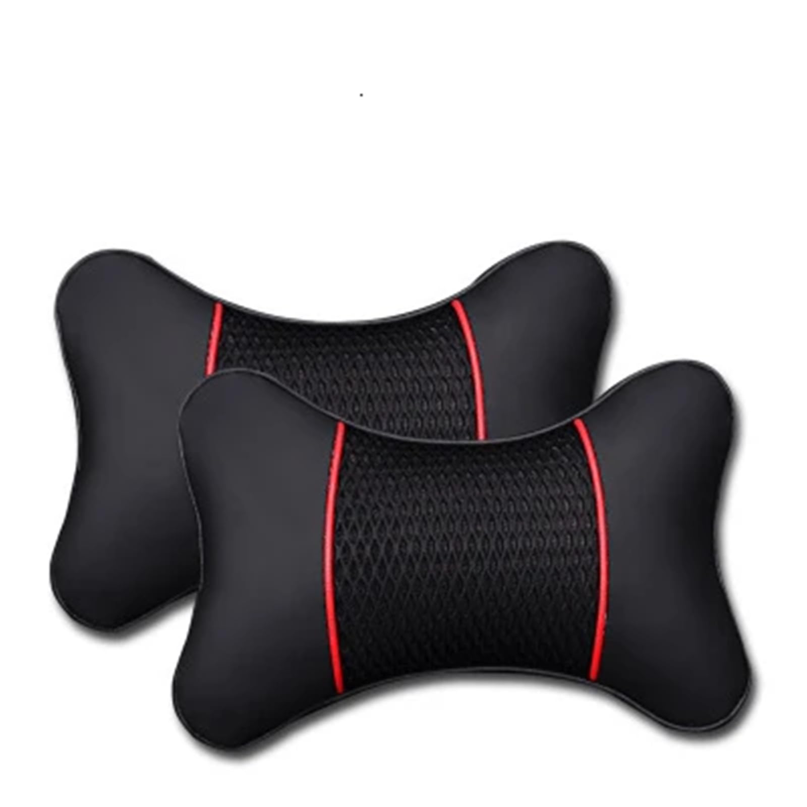 ATUMY Car Seat Pillow 2Pcs Car Pillows Headrest Neck Rest Cushion Support Seat Accessories Pillow Universal Decor Car Headrest(Black red)