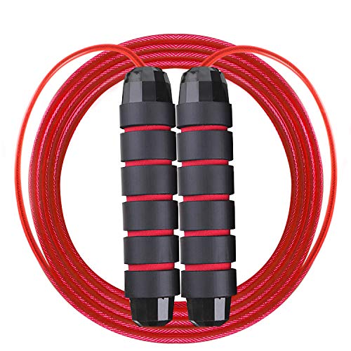 Workout Jump Rope Adjustable Tangle-Free Skipping Rope with Comfortable Soft Handle,Excercise and Fitness