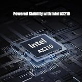GLOTRENDS AX5400 WiFi 6E Karta PCIe z niskoprofilowym uchwytem do komputera stacjonarnego, chipset Intel AX210, 802.11ax, Bluetooth 5.3, obsługa Windows 11/10/Linux, nie obsługuje Mac OS/Windows 7/XP