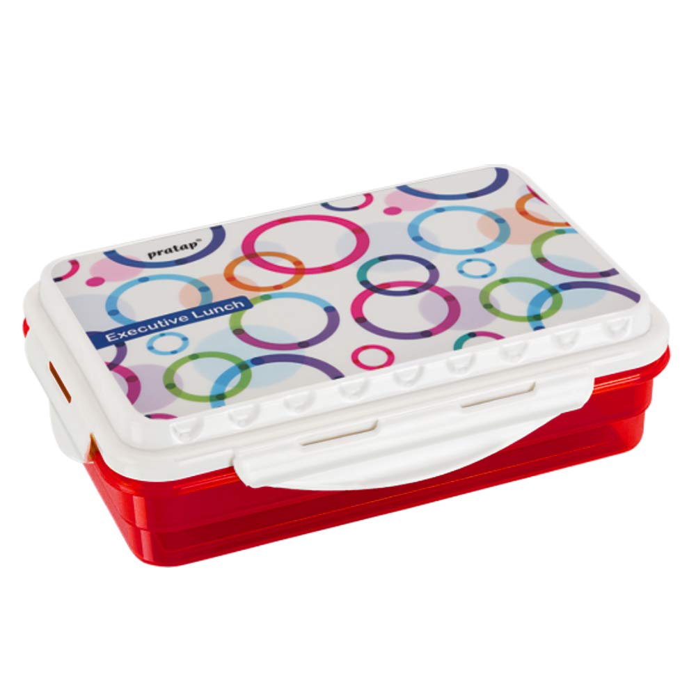 Pratap Executive Lunch Container, Red, PPC-44R