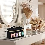 Geetery Medicine Bag Clear Meds Travel Case with Chenille - Image 6