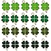 SOKLIT 48 Stück Kleeblatt Anhänger Metall, Glückliche Vierblättrige Kleeblatt Anhänger Kleeblatt Charms Halsketten Zubehör DIY Basteln Schmuck Ornamente