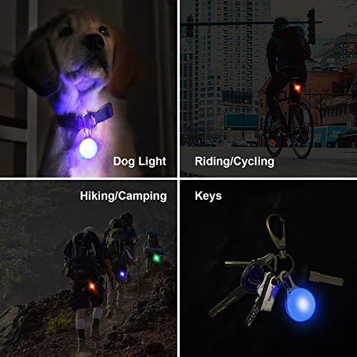 Leuchtanhänger Hund 6er, LED Blinklicht Anhänger für Hundehalsband, Hunde Leuchthalsband, Hundelicht für Hunde Geschirre, Halsband & Leinen, Blinklicht Schulranzen Licht Kinder, Leuchtband 3 Blinkmodi