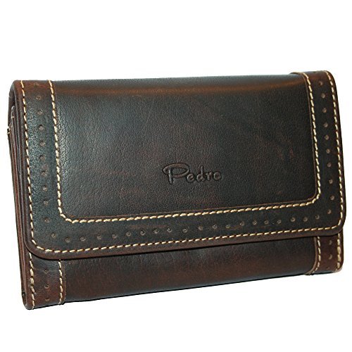 Preisvergleich Produktbild Geldbörse Leder Damen Qualität Pedro NEU