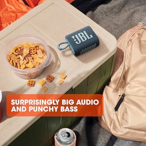 JBL Go 3 - Portable Mini Bluetooth Speaker, big audio and punchy bass, IP67 waterproof and dustproof, 5 hours of playtime, speaker for home, outdoor and travel (Teal) — view 2
