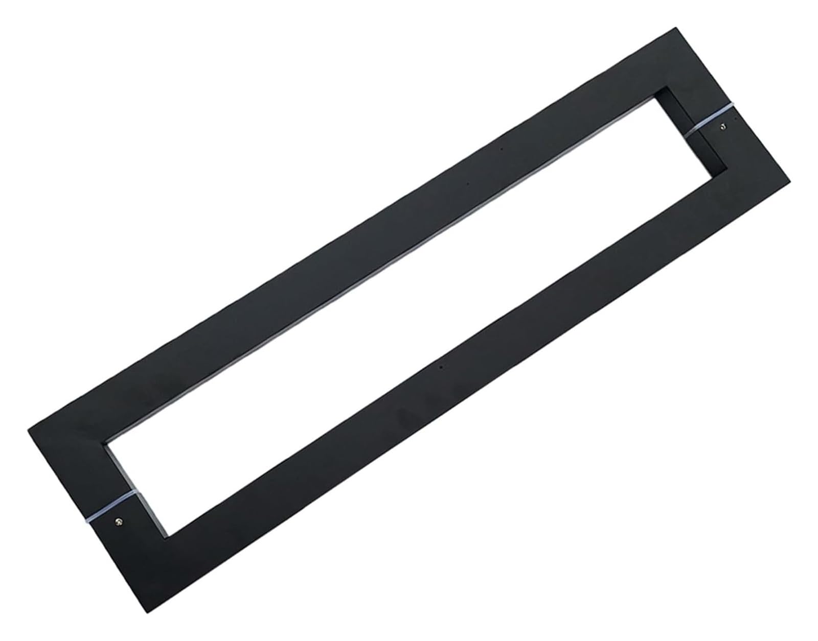 CWCQGH Push Pull Door Handle, Sliding Barn Door Handle, 304 Stainless Steel Bathroom Pull Handle Push Door Handle,Hole Center,Square Shower Room Sliding Door Parts Replacement,Black-Pitch-600mm